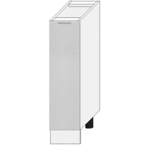 Virtuvės spintelė Zoya D20 Cargo + krepšys šviesiai pilka matinė/balta paveikslėlis