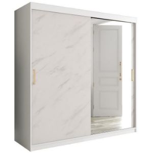 Paveikslėlis Spinta Marble T2 200 White/Marble White