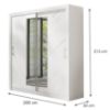 Spinta In box 2 200 lux white/marble bianco paveikslėlis