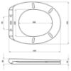 Klozeto sėdynė ir klozetas Asturia 015/AMWC laisvai pastatomas paveikslėlis