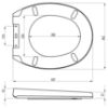 Klozeto sėdynė Ronda Bis 021/AMWC laisvai pastatoma paveikslėlis