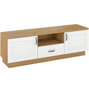 Paveikslėlis TV spintelė Flawia 2D1S White/Artisan