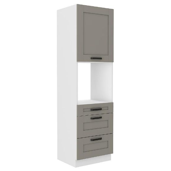 Virtuvės spintelė Luna claygrey/balta 60DPS-210 3S 1F paveikslėlis