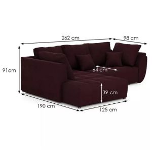 Paveikslėlis Kampinė sofa su miegamąja funkcija Bono 1 Monolith 69